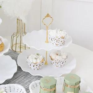 포멀라운드 2단 디저트 트레이 애프터눈티 파티접시