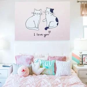 대형 패브릭 포스터 고양이 M