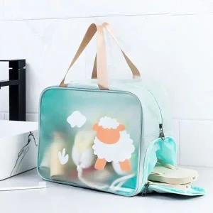 [콩심팥심]은창)큐티 PVC 데일리 보관 샌들 클래식 비치백 숄더