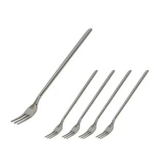 [골드스마일]x(5개) 미니 롱포크(14cm)1p 스텐 티포크