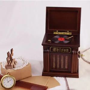 원목 에디슨 축음기 오르골 YA-168S