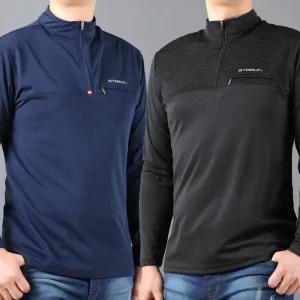 겨울 기모 남성 티셔츠 폴라 반폴라 카라 반업티 상의 고컬리티 오피스룩 작업복 작업 등산 골프 남자