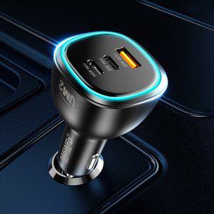 에스제이 165W 시거잭 PD3.1 퀵차지3.0 차량용 초고속 충전기 맥북 프로 삼성 LG그램