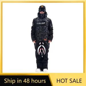 남자 여자 스키복 남성 여성 보드복 세트 PINGUP 여성용 싱글 보드 스키 점프수트 따뜻한 방풍 방수 통기성