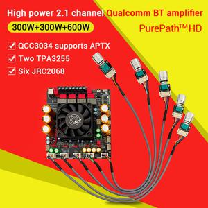 ZK-APTX3 2.1 채널 300W  600W 앰프 보드 퀄컴 블루투스 호환 TPA3255 서브우퍼 극장 오디오 스테레오