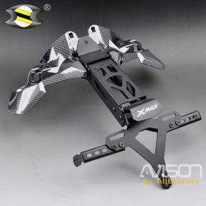 XMAX X 용 라이센스 플레이트 홀더 300 250  바이크 오토바이 테일 깔끔한 펜더 제거기 LED 등록