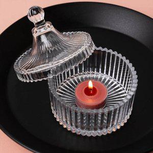 고품질 TC 다용도 크리스탈 유리 보관함 캔들홀더 악세사리보관함 캔들받침 향초홀더 (WFJ8DH9)