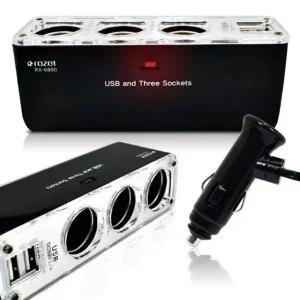 2포트 3구 자동차휴대폰충전 전기용품 차량용 폰충전 (WFJLWVW)