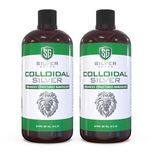 **강화된 콜로이드 실버 액체 궁극적인 면역 지원 보충제 | 증강 및 증강제 방어를 위한 워터 솔루션 30 PPM 구조의 2 팩**