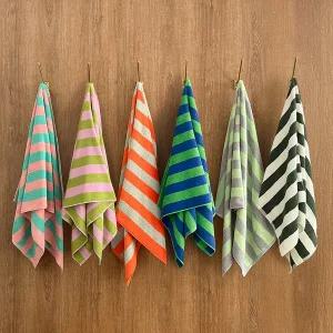 [테리파머] 490g 스트라이프 대형수건 호텔수건 대형타올 큰수건 바스 타월 1+1장