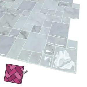 040 랜덤벽돌 회백색 스티커타일 월타일스티커