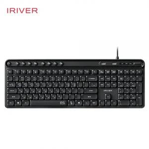 아이리버 항균 2PORT HUB 지원 생활방수 키스킨 무소음 유선 키보드 K601U 블랙