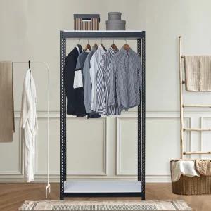 뉴파워랙 시스템행거 무볼트 철제 조립식 옷장 드레스룸 2단 1행거