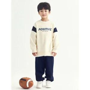 탑텐 키즈 남아) 쿨에어 코튼 텍스쳐드 어깨 배색 포인트 셋업 MKF1IP1202