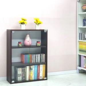 드림퍼니처 베스트780 유리문 깊이19cm 3단 DVD장식장 4단 CD수납장 피규어 진열장 영어원서 만화책 다용도 틈새장 소품장