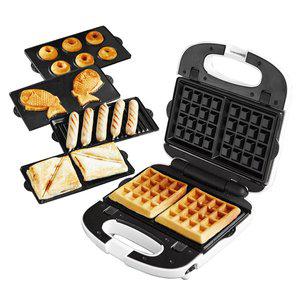 [위즈웰  ]위즈웰 WSW-6137 간식메이커 5종패키지/와플와플메이커/와플기계/샌드위치/붕어빵/그릴/도넛