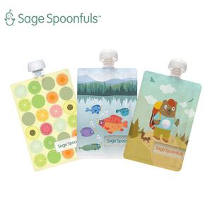 [세이지스푼풀] 휴대용 이유식 파우치 3P/이유식용기