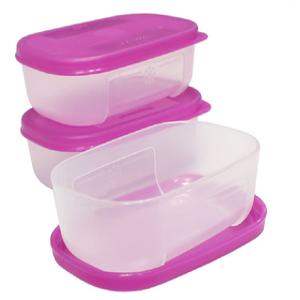 타파웨어 냉동용기-타파 펭귄냉동용기:3단(851)핑크