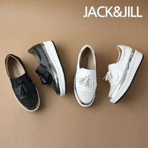 태슬 프린지 큐빅 키높이 슬립온(JC9524)