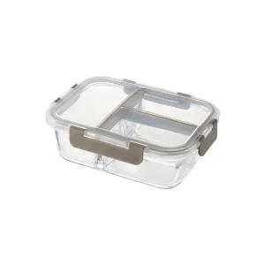 [본사직영] 락앤락 3칸 유리 밀폐용기 직사각 1040ml (LLG458)