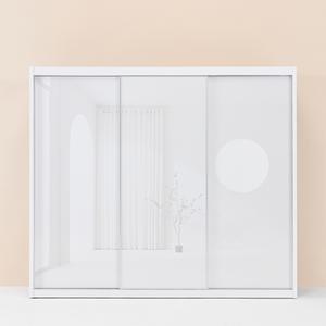 [레오가구] 뉴 하이그로시 슬라이딩장롱/옷장 (3통구성)