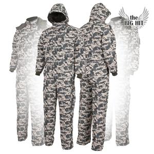 남성 겨울 방수 작업복 캠핑 우주복 스즈끼 일체형 방한복 정비복 빅사이즈 밀리터리 낚시 스키 상의 우모