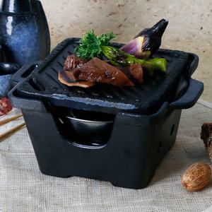 미시와 숯불 미니화로+고기불판 가정용 캠핑 개인 1인 화로 바베큐그릴