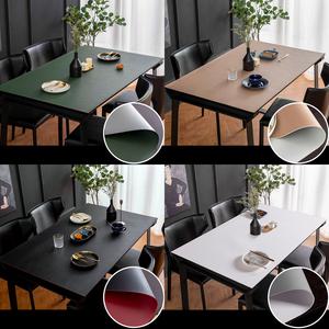 [제이지하우스] 완전방수 가죽 식탁보 북유럽 감성 4인 6인 테이블보