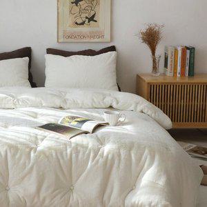 [에이트룸]라셀 10mm 솔리드 극세사이불 세트 겨울이불  풀세트