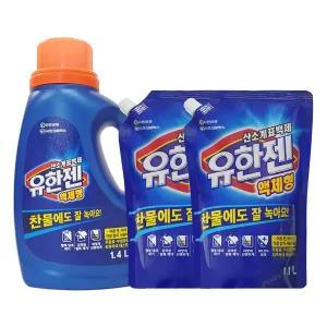 유한젠 산소표백제 1.4L + 리필 1.1L x2 /액체형