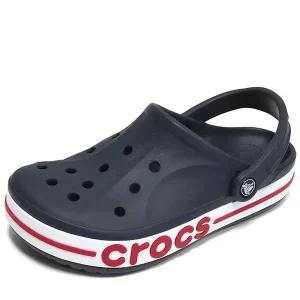 크록스 바야밴드 남성 여성 공용 클로그 샌들 슬리퍼 아쿠아슈즈 네이비 레드 205089-4CC