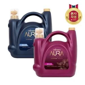 샤프란 아우라 딥센트 섬유유연제 대용량 5.5L [스윗만다린 화이트플로럴]택1
