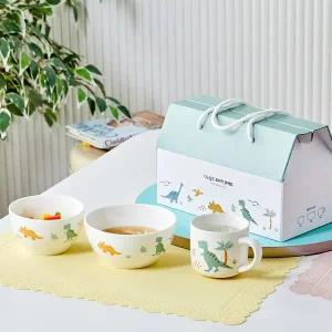 [보리보리/모던하우스]디노월드 도자기 공기대접머그 3P세트