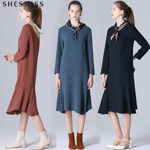 [쉬즈미스(SHESMISS)] 스카프 세트 머메이드 롱 원피스 (택가격 428000원)