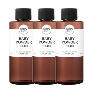해피바스 오리지널컬렉션 바디오일 베이비파우더 250ml 3개