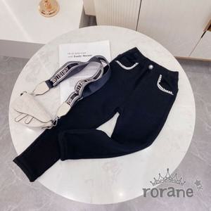 [보리보리/로라네]진주 블랙 기모 주니어청바지