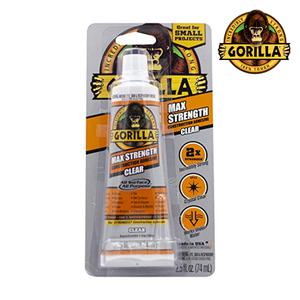 고릴라 건축용 초강력 접착제 튜브형 투명 74ml 방수 목재 대리석 금속 벽돌
