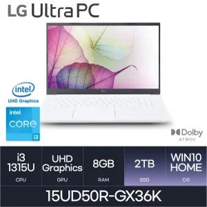 LG전자 2023 울트라PC 15UD50R-GX36K (윈도우 10 Home / NVMe 2TB) HMC