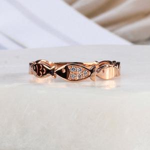 14K 18K 행운 골드 물고기 반지 애끼 검지 우정링 수능 재물 데일리 레이어드