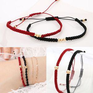 14K GOLD 골드 볼 행운 매듭 끈 팔찌 8종 택1