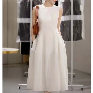 [하프클럽/]라운드넥 민소매 정장 원피스(h0167)