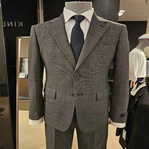 [킨록바이킨록앤더슨](신세계 사우스시티)그레이 윈도우 체크 울혼방 프리미엄 정장(CFS53C2M2)