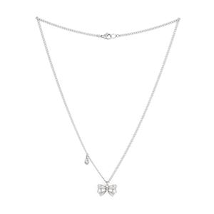 [제이반스][Jbans Classic] 하트 포인트 리본 써지컬 스틸 체인목걸이 (J2302-AN148_SV)