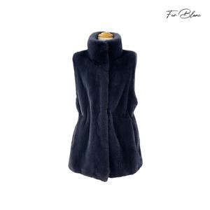 [퍼블랑]유럽 리얼밍크 하이넥 롱 베스트_FB3WVF101