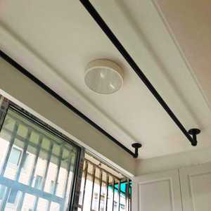 베란다 천장 부착형 간이 행거 파이프 건조대