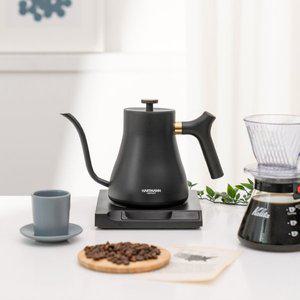 [이데컴퍼니]하트만 프리미어 전기드립 커피포트 (블랙) 미세 온도조절 핸드드립 보온 미니 티포트