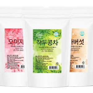 티리얼 티백차 25T 허브차 홍차 국산차 작두콩차 호박팥차 오미자차 결명자차 여주차 차가버섯차 생강차 도라지차 돼지감자차 우엉차 캐모마일  페퍼민트 히비스커스 얼그레이