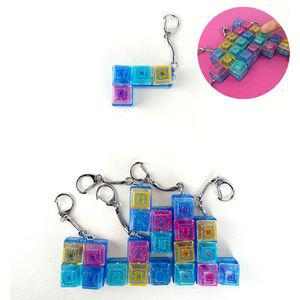테트리스 딸깍이 키링 키보드 피젯토이 신기한 손 장난감 열쇠고리 장난감 게임