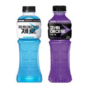 [한번에먹자] 파워에이드 600ml 제로 6개 + 퍼플스톰 6개 / 총 12개