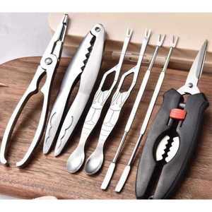 도구 속살집게 대게 상품 포크 게 가위 8종 뼈 손질 킹크랩